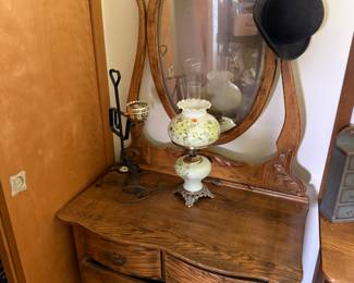 I love this beautiful little Victorian dresser with mirror