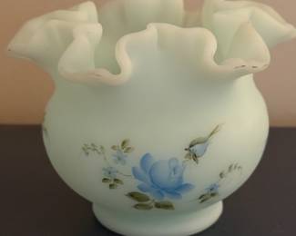 Blue FENTON Custard Glass!