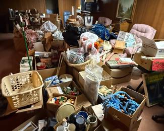 Great pictures from the day we got the keys! Here is a wide shot of the stuffed basement!