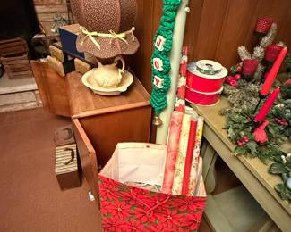 we’re now in the back corner of the basement lots more holiday