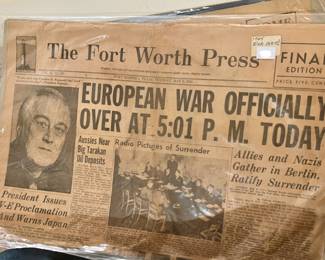 WWII OLD NEWSPAPERS.
