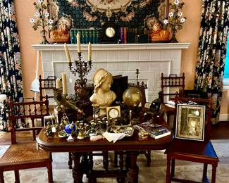 MORE ANTIQUE BRASS, STAFFORDSHIRE, TAPESTRY.