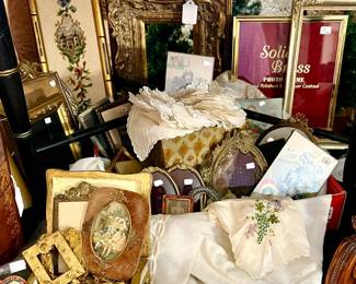 LOTS OF VINTAGE AND ANTIQUE FRAMES.