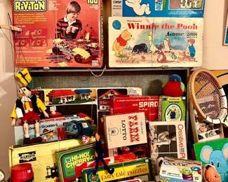 LOTS OF VINTAGE KID'S BOARD GAMES.