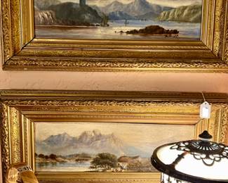 BEAUTIFUL ENGLISH ANTIQUE OIL PAINTINGS.