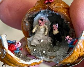FUN WALNUT MINIATURE DIORAMA.