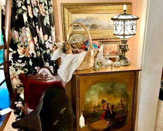 ANTIQUE MUSIC CABINET.