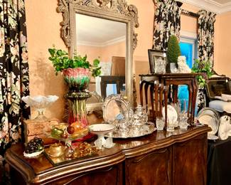 THE BUFFET AND MIRROR ARE NOT FOR SALE.
