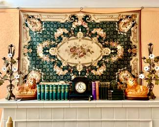 DECORATE WITH ANTIQUE BOOKS! VINTAGE BELGIAN TAPESTRY.