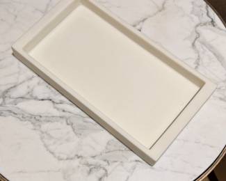 White Marble Tray - 2 Available. Photo 2 of 2.