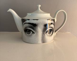 Fornasetti Teme E Variazioni N. 21 White/Black Teapot. Photo 1 of 2.