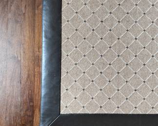 Leather Banded Area Rug. Measures 12' x 12'. Photo 3 of 4.