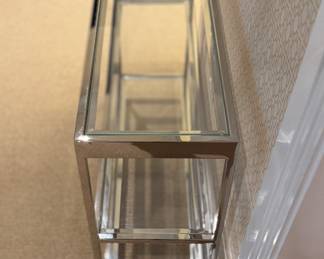 Chrome & Glass Bookshelf / Console / Side Table. Photo 3 of 3.