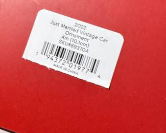 Lenox "Just Married" Christmas Ornament. Photo 2 of 2.