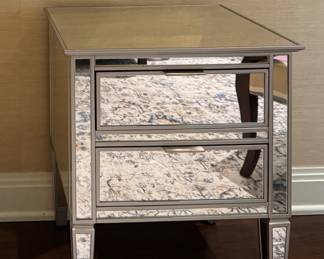 Mirrored Bedside Table.