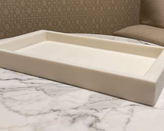 White Marble Tray - 2 Available. Photo 1 of 2.