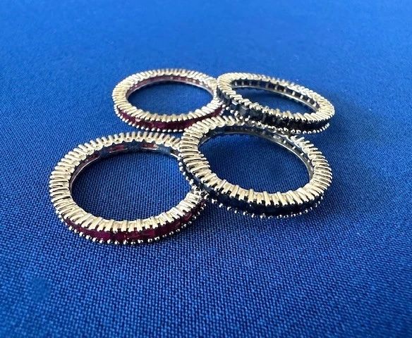 14k Eternity rings, 2 ruby and 2 saphire.