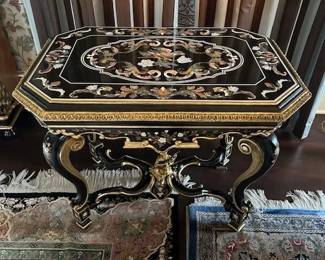 20th Century Inlaid Stone Specimine Table