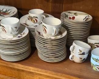 Royal Worcester Evesham porcelain dishes.