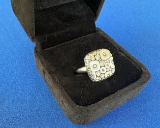 Platinum ring with diamonds by Alex Sepkus