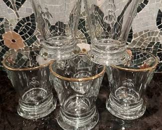 LaRochere gold bee tumblers (6).