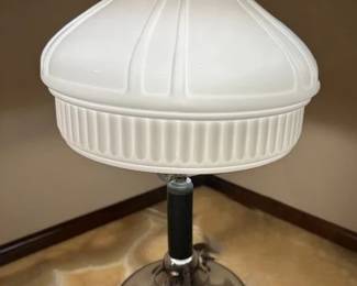 Table Lamp made with a vintage Coleman lamp.