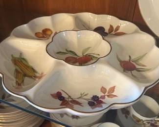 Royal Worcester Evesham porcelain dishes.