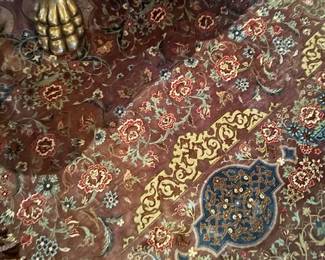 Large Silk Persian rug, 116" x 77".