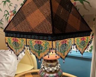 MacKenzie Childs Vintage Beaded table lamp.