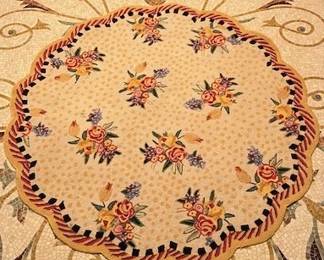 MacKenzie Childs round rug, 56" diameter.