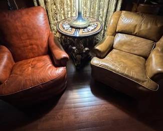 W&J Sloane leather chairs.