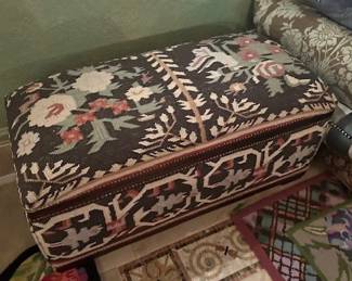 Handmade Kilim Ottoman Table Stool.