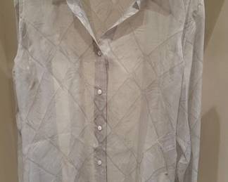 Chanel shirt collared blouse.