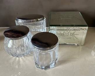 Crystal Dresser/Bath Containers.