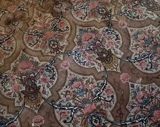 Large Silk Persian rug, 135"x137".