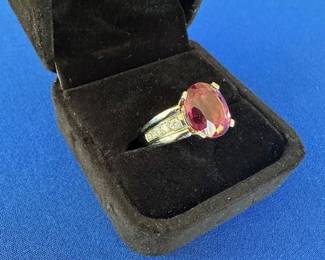 18k Tourmeline and diamond ring
