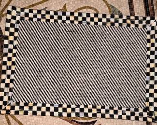 MacKenzie Childs rug, 35"x24".