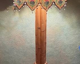 MacKenzie Childs Floor Lamp (see the adorable bunnies on the base?).