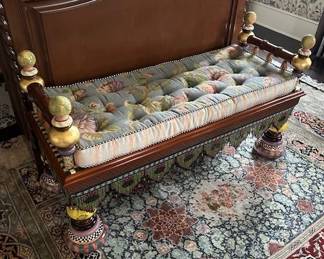 MacKenzie Childs bench.