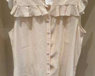Chanel silk ruffled blouse.