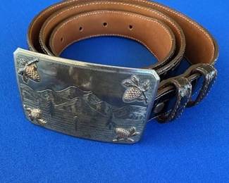 Alligator Sterling and 10k gold belt and buckle.