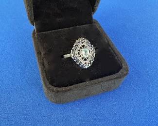 Sterling Saph and Topaz ring
