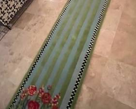 MacKenzie Childs "Flower Market" runner, 36"x 165".