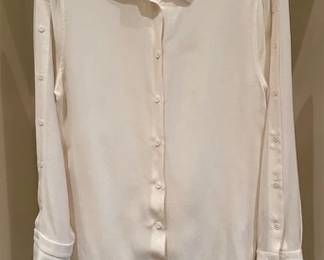 Equipment femme pearl white blouse.
