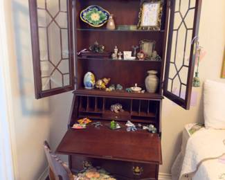Secretary Hutch Piece with glass doors.