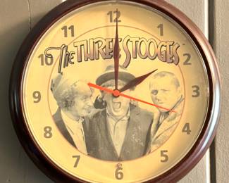 Three Stooges wall clock vintage