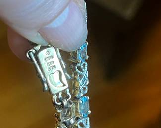 sterling silver topaz bracelet