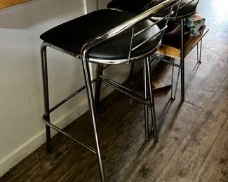 Vintage Black and Chrome Bar stools