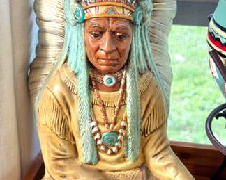 Byron molds native American cheap holding peace pipe