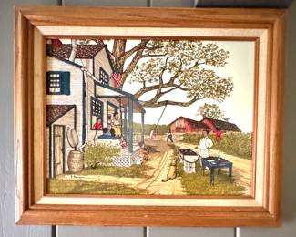 Framed Farm Art Print by H. Hargrove 